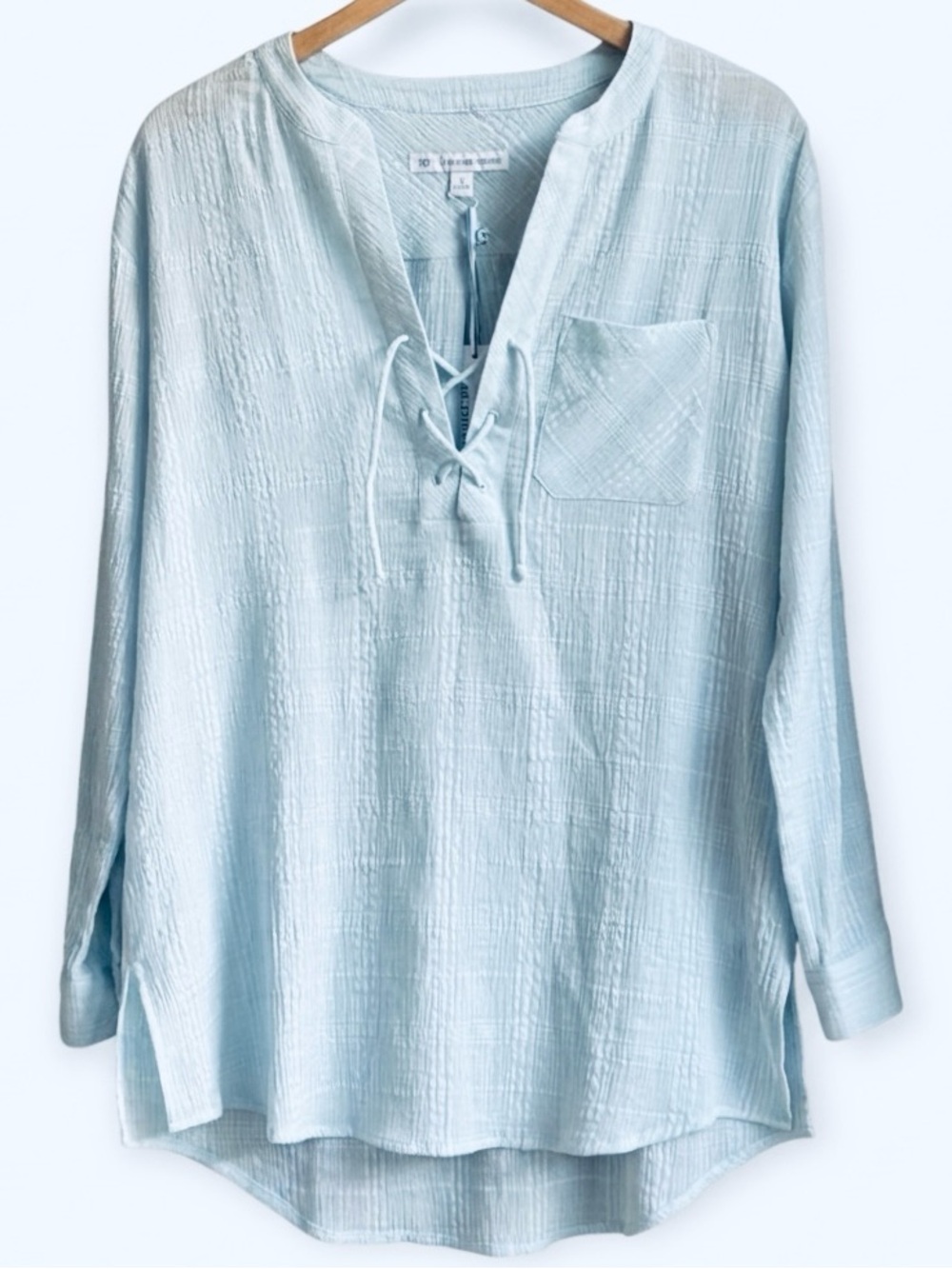 Southern Tide Marnee Textured Tunic Palm Ocean Swim Cover Up Top Size Small